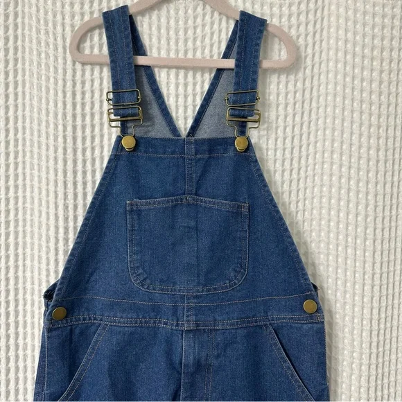 Grandwish Kids Blue Denim Overalls - Picture 3 of 6